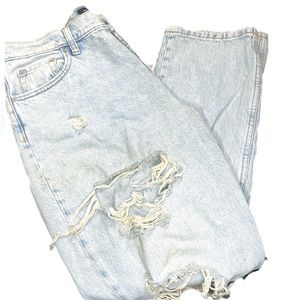 Acid Washed MOM Jeans